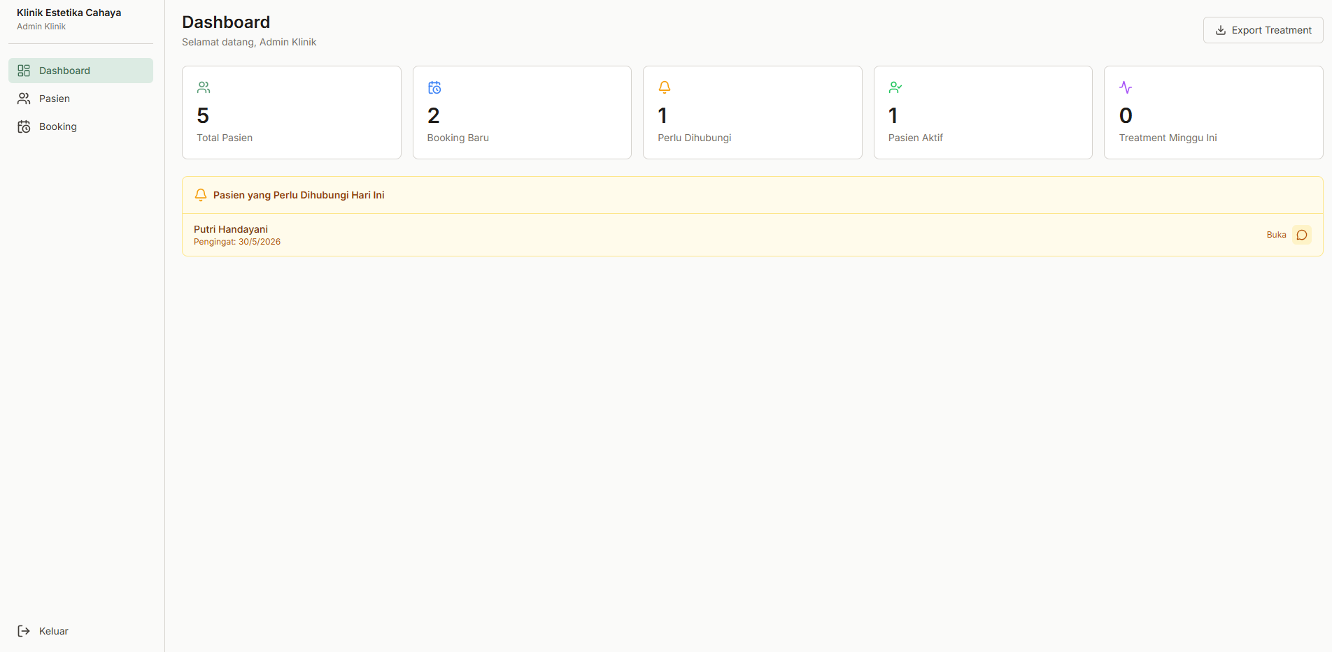 Klinik Estetika Cahaya — Company Profile & CRM screenshot 3