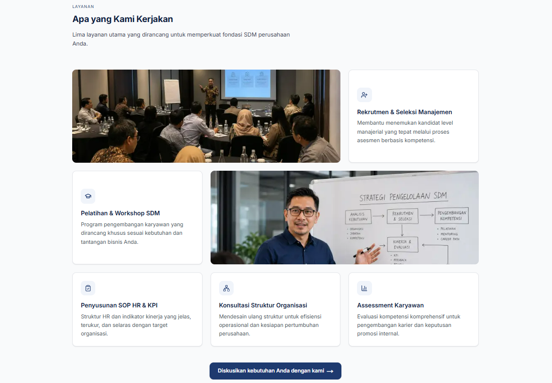 Langkah Maju Konsultan — Company Profile Website screenshot 2