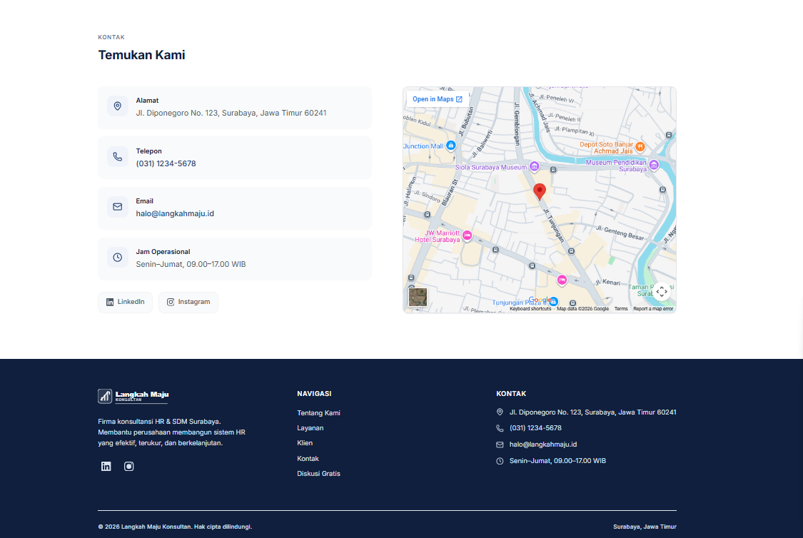 Langkah Maju Konsultan — Company Profile Website screenshot 5
